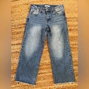 S.O.N.G. Size 26 Cropped Straight Leg 100% Cotton Denim Jeans
